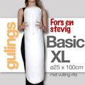 GulingBasicXL  rolkussen met sleeve wit, body pillow ø25 x 100 cm voor zijslapers