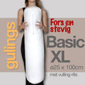 GulingBasicXL® Rolkussen met sleeve zand - Body pillow ø25 x 100 cm, 100% Percu Katoen