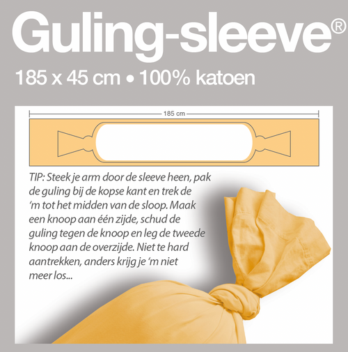 GulingBasic sleeve voor rolkussen, afneembare hoes